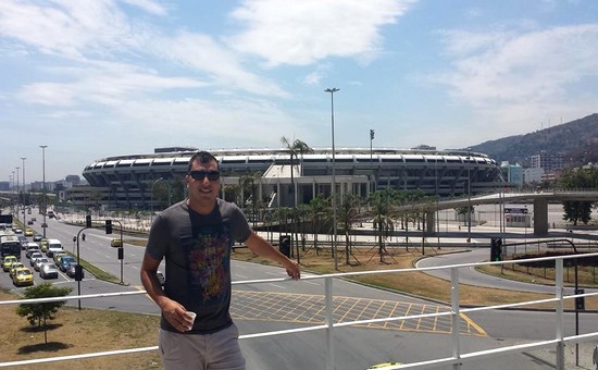 جمال سفان في ملعب بالبرازيل