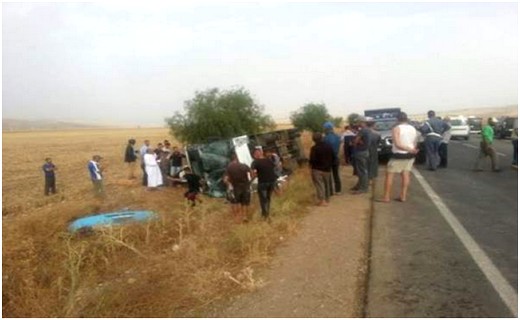 حادثة سير في الطريق الرابطة بين فاس وتاونات قري قنصرة
