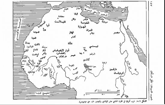 خريطة تواجد قبائل صنهاجة المغرب وفروعها