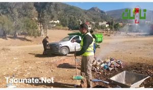 المجتمع المدني وجماعة عين مديونة بتاونات يسهرون على حملة نظافة كبيرة بالمنطقة‎