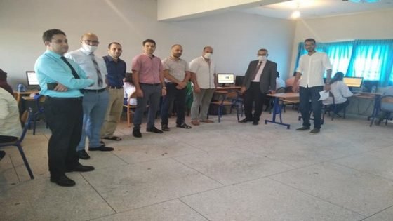وفد يتفقد مركز الامتحانات الإشهادية MOS و MCE بثانوية الوحدة التأهيلية بتاونات
