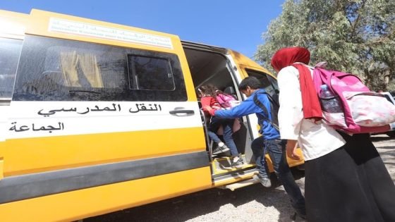 انقلاب حافلة للنقل المدرسي بغفساي بضواحي تاونات