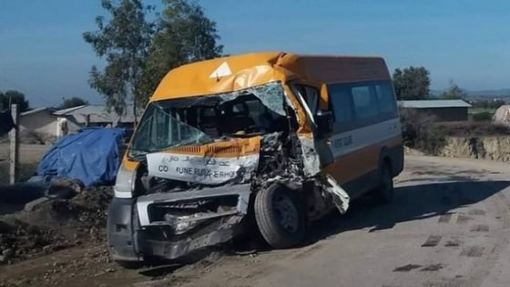نجاة 18 تلميذا في حادث سير خطير بالطريق الثانوية الرابطة بين منطقة جرف الملحة ولغوازي بإقليم تاونات