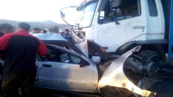 حادثة سير مروعة تودي بحياة 3 افراد من أسرة واحدة بتاونات على الطريق الوطنية بين فاس وتاونات