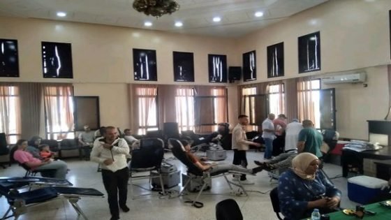 أجواء حملة التبرع بالدم لجمعية مساندة مرضى السرطان بتاونات