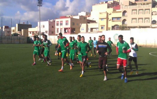 اول حصة للاعبي الفريق تحت اشراف عبد الواحد بودبزة