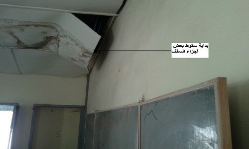 بداية سقوط أسقف المؤسسة