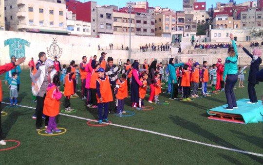 جانب من اطفال مركز بسمة الامل للاعاقة الذهنية