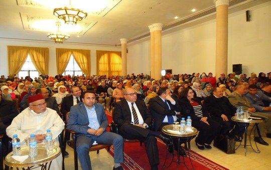جانب من المسؤولين والفعاليات التي حضرت الحفل
