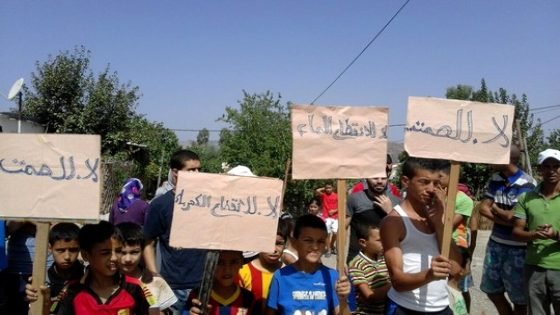 تظاهرة حاشدة لساكنة حي الثكنة العسكرية بغفساي للإستنكار والتنديد بالانقطاع المتكرر واللامبرر للماء الشروب