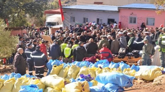 توزيع 3000 من الألبسة الشتوية للتخفيف من آثار البرد بمرتفعات تمضيت والودكة بنواحي مدينة تاونات