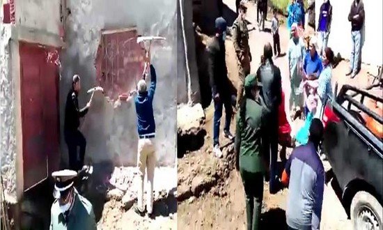 عملية هدم بناء نتج عنه وفاة سيدة بتاونات