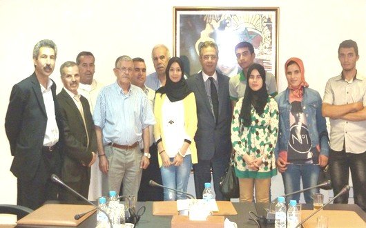 متفوقو تاونات مع الوزير إدريس مرون بمقر وزارة التعمير وإعداد التراب الوطني