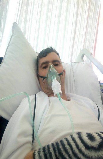 محمد الشهبوني أثناء العناية المركزة