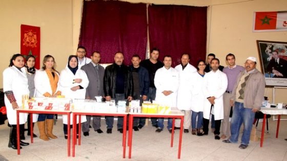 نقابة الصيادلة تهتم بمتطوعي المسيرة الخضراء بقرية با محمد