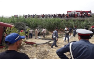 مصرع 5 مسافرين  فيما أصيب 37 آخرون من بينهم 4 حالات بليغة على إثر انقلاب حافلة بنواحي تاونات