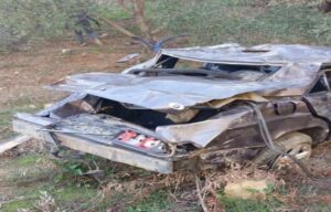 إنقلاب سيارة على الطريق الإقليمية 5304 بين تافرانت وتبودة نواحي تاونات‎