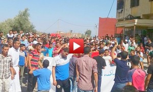 فيديو : مسيرة العطش لساكنة أولاد آزام بتاونات