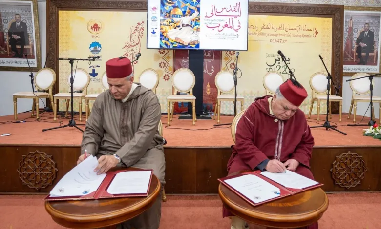 توقيع اتفاقية دعم مشاريع بين وكالة بيت مال القدس والجمعية المغربية لدعم الإعمار بفلسطين