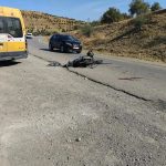 وفاة شخص في حادثة سير اصطدام دراجة نارية بسيارة النقل المدرسي بارغيوة نواحي تاونات‎