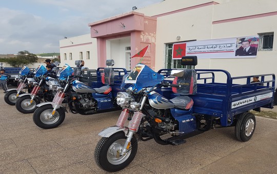 الدراجات النارية ثلاثية العجلات مخصصة لنقل البضائع لفائدة جمعية رزق للتنمية بجماعة تيسة
