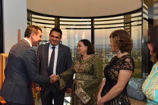 السفيرة المغربية زكية الميداوي تفتتح القنصلية الفخرية للمملكة المغربية بسكوبيي