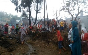 حريق مهول كاد يعصف بدوار البروميين بجماعة بوعادل بنواحي تاونات‎