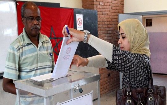 عملية التصويت في الإنتخابات بالمغرب-أرشيف